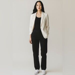 DKNY White one button blazer